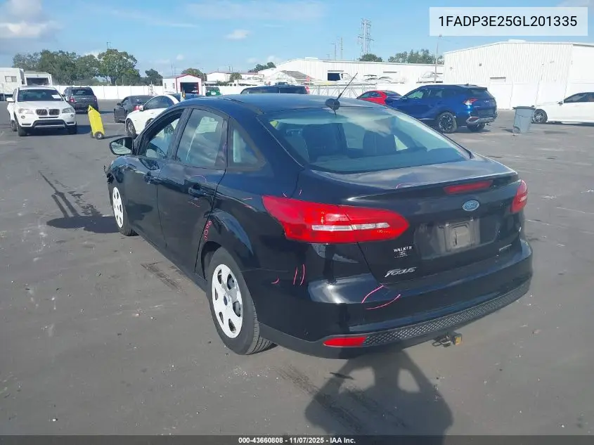1FADP3E25GL201335 2016 Ford Focus S