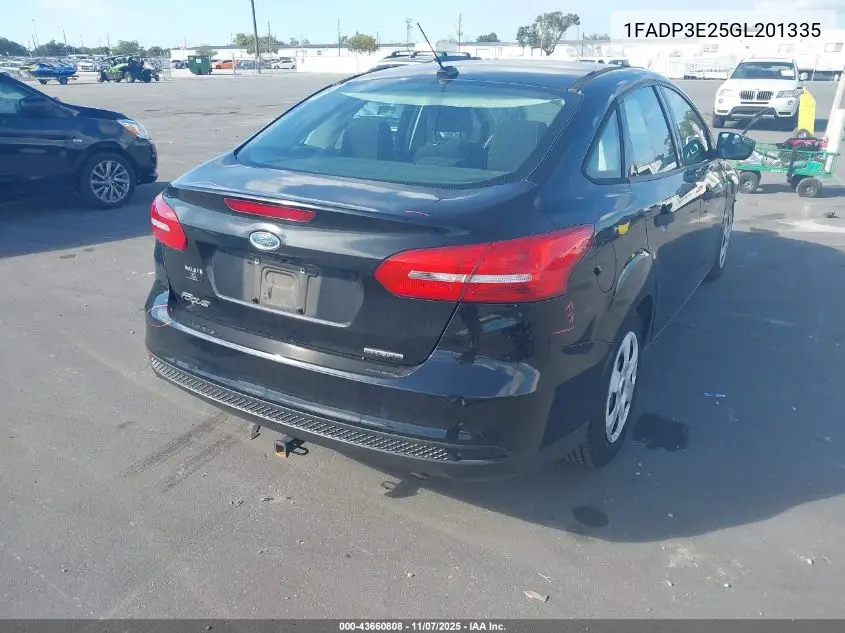1FADP3E25GL201335 2016 Ford Focus S