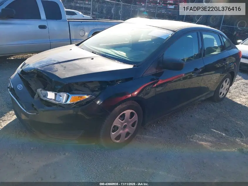 1FADP3E22GL376416 2016 Ford Focus S