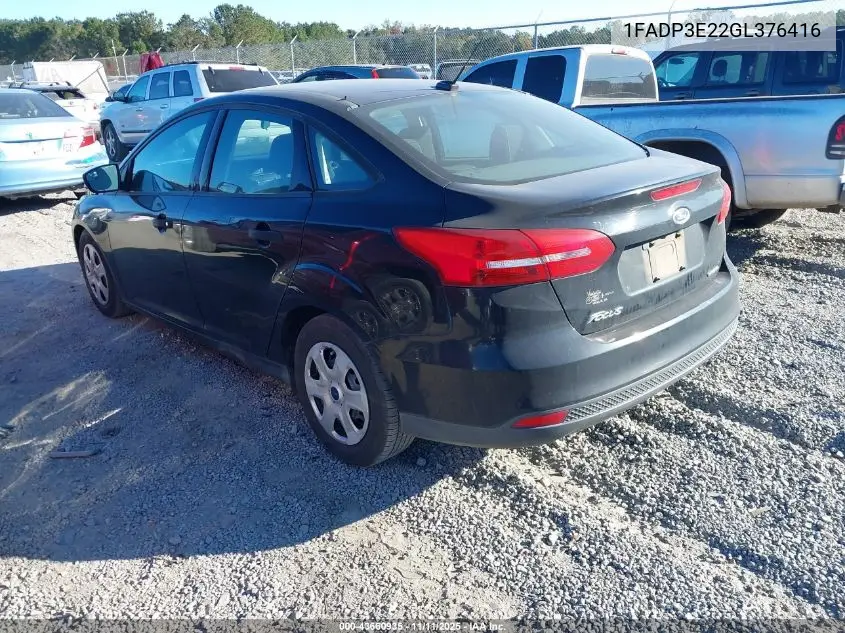 1FADP3E22GL376416 2016 Ford Focus S