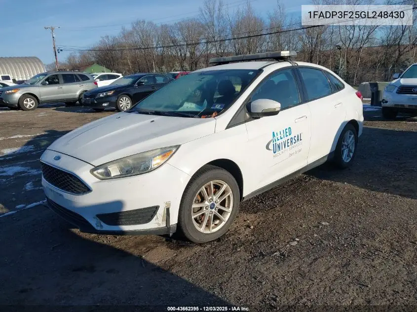 1FADP3F25GL248430 2016 Ford Focus Se