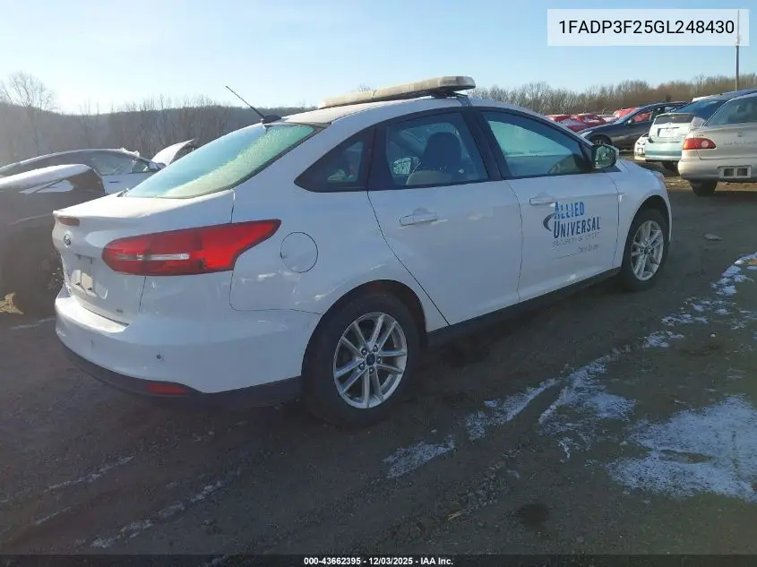 1FADP3F25GL248430 2016 Ford Focus Se