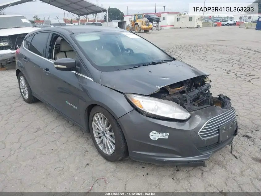 1FADP3R41GL363233 2016 Ford Focus Electric