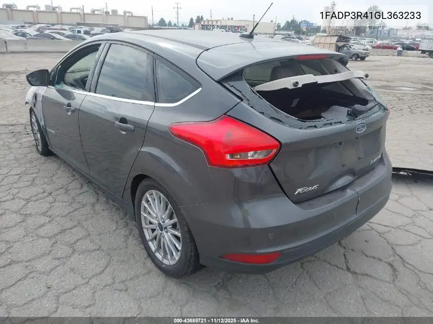 1FADP3R41GL363233 2016 Ford Focus Electric