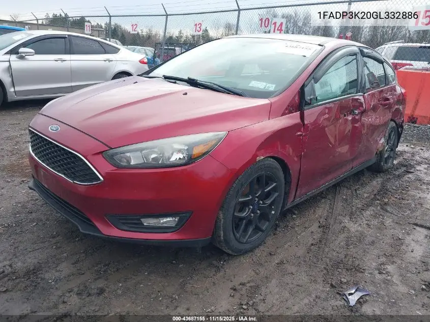 1FADP3K20GL332886 2016 Ford Focus Se