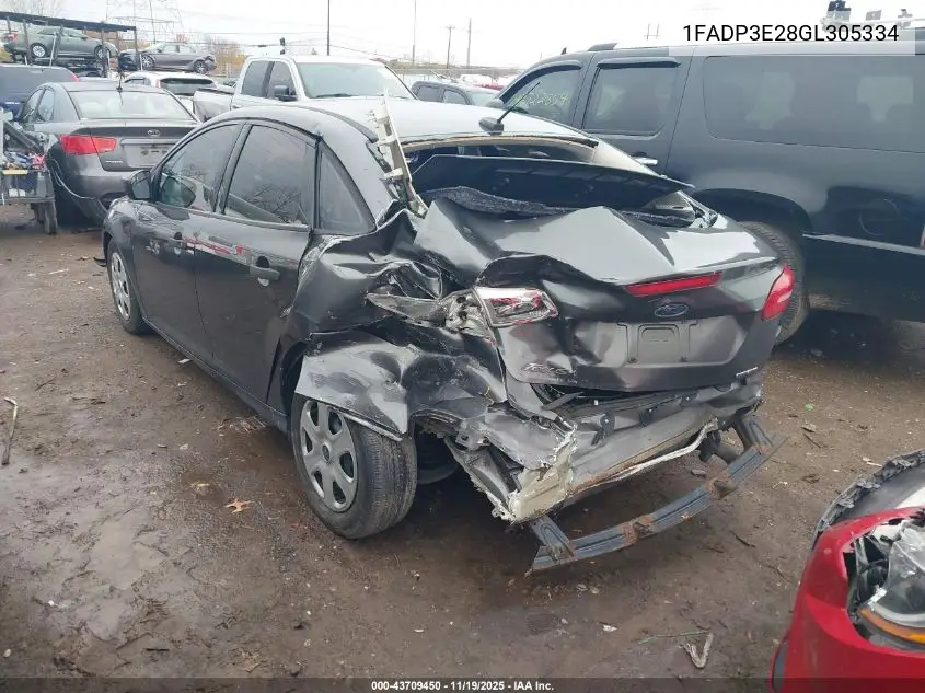 1FADP3E28GL305334 2016 Ford Focus S