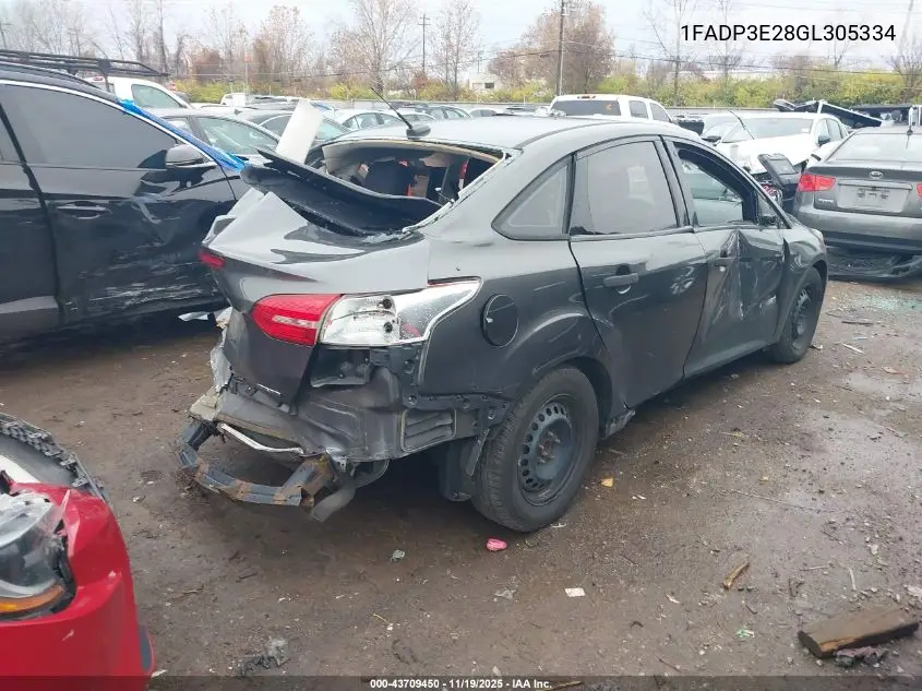 1FADP3E28GL305334 2016 Ford Focus S