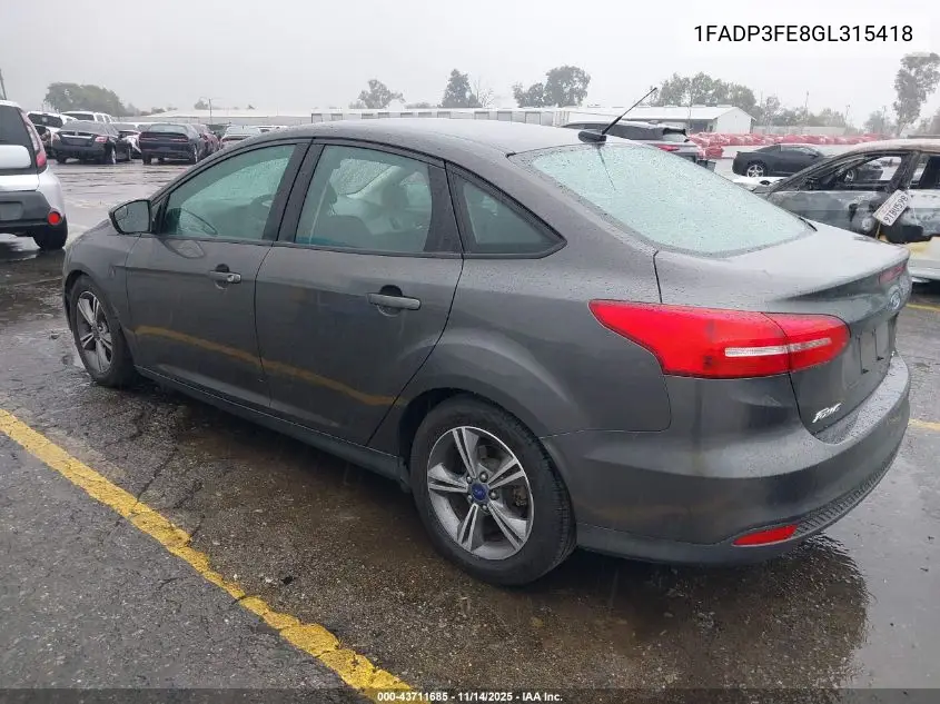 1FADP3FE8GL315418 2016 Ford Focus Se