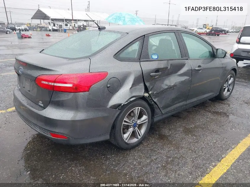 1FADP3FE8GL315418 2016 Ford Focus Se