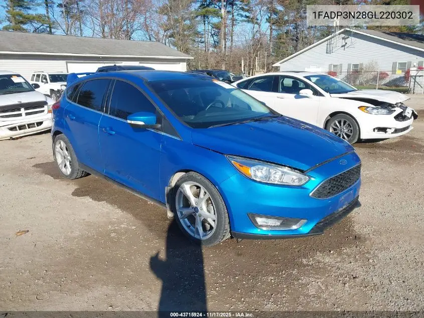 1FADP3N28GL220302 2016 Ford Focus Titanium