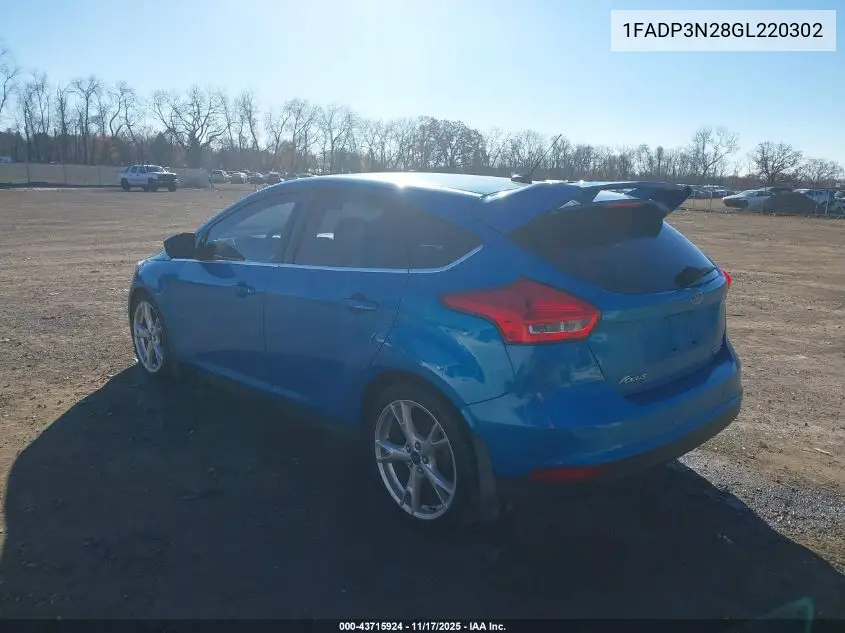 1FADP3N28GL220302 2016 Ford Focus Titanium