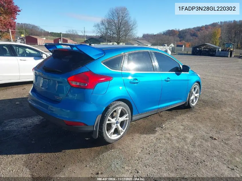 1FADP3N28GL220302 2016 Ford Focus Titanium