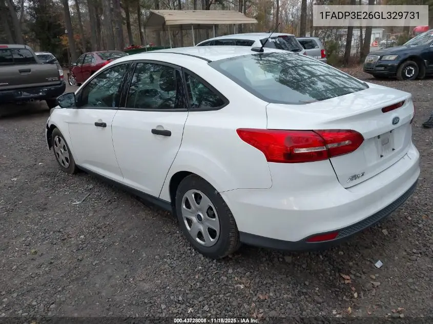 1FADP3E26GL329731 2016 Ford Focus S