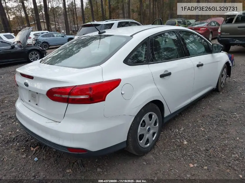 1FADP3E26GL329731 2016 Ford Focus S