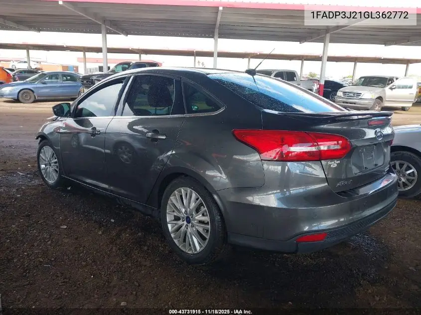 1FADP3J21GL362772 2016 Ford Focus Titanium