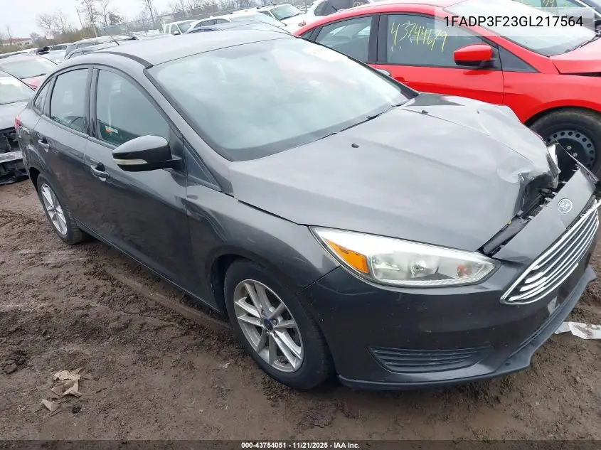 1FADP3F23GL217564 2016 Ford Focus Se