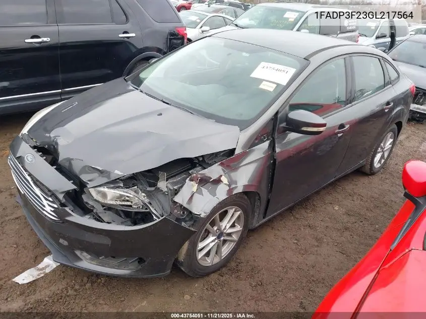 1FADP3F23GL217564 2016 Ford Focus Se