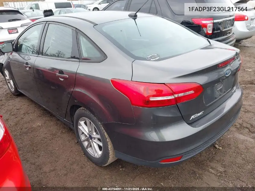 1FADP3F23GL217564 2016 Ford Focus Se