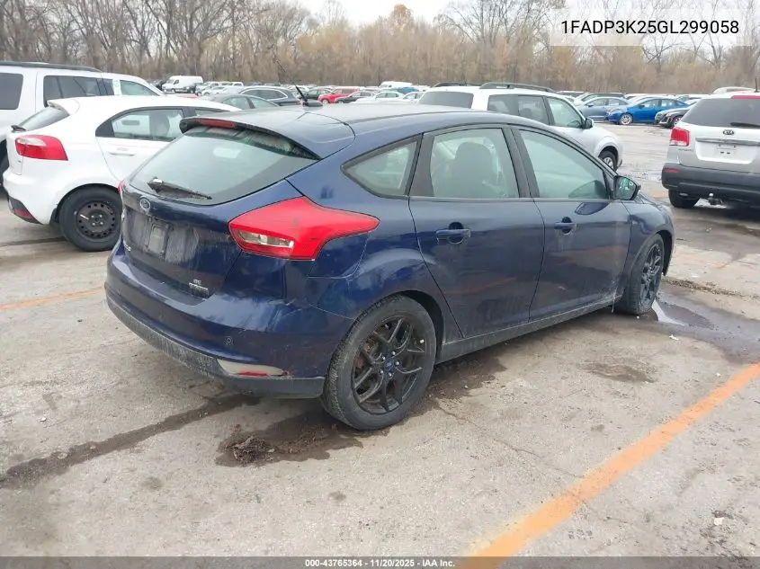 1FADP3K25GL299058 2016 Ford Focus Se