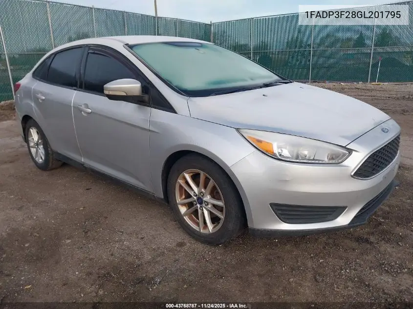 1FADP3F28GL201795 2016 Ford Focus Se