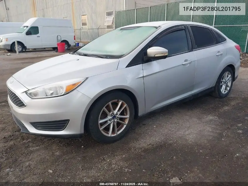 1FADP3F28GL201795 2016 Ford Focus Se
