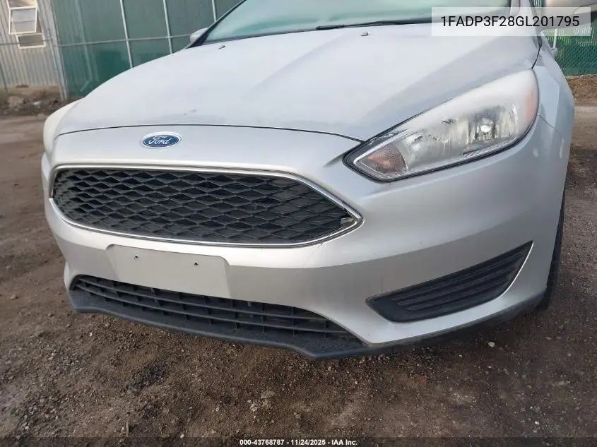 1FADP3F28GL201795 2016 Ford Focus Se