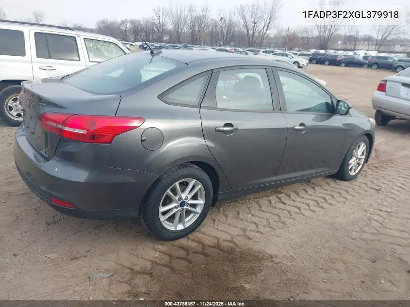 1FADP3F2XGL379918 2016 Ford Focus Se