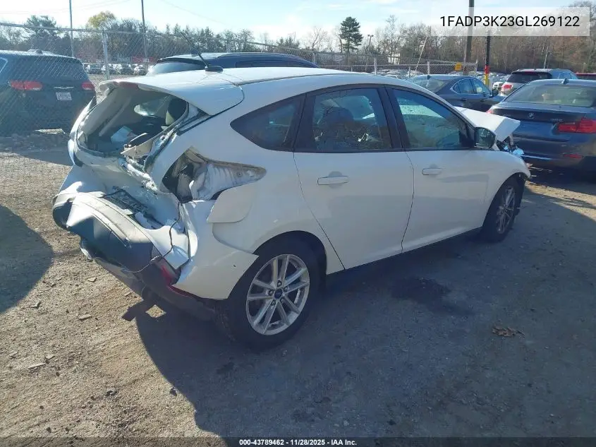 1FADP3K23GL269122 2016 Ford Focus Se