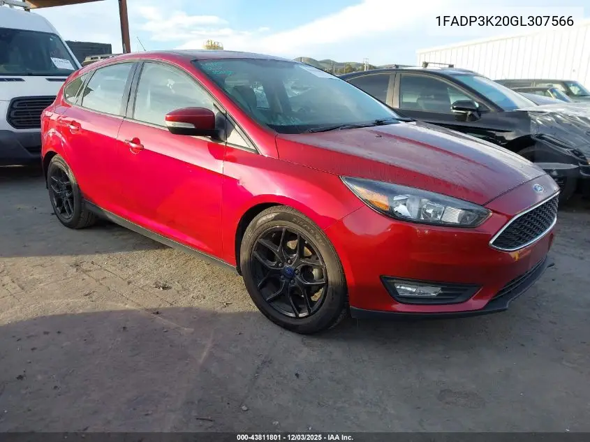 1FADP3K20GL307566 2016 Ford Focus Se