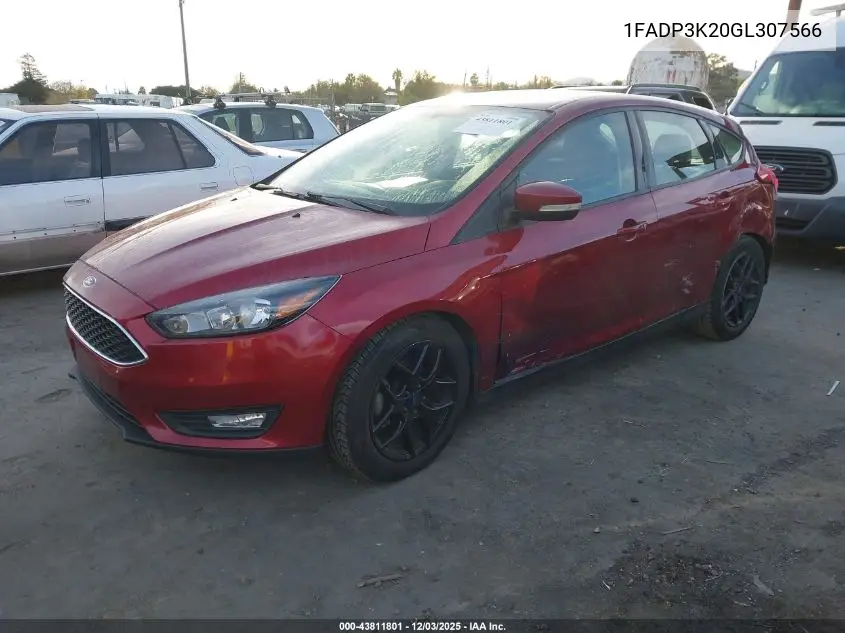 1FADP3K20GL307566 2016 Ford Focus Se