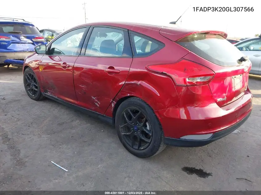 1FADP3K20GL307566 2016 Ford Focus Se