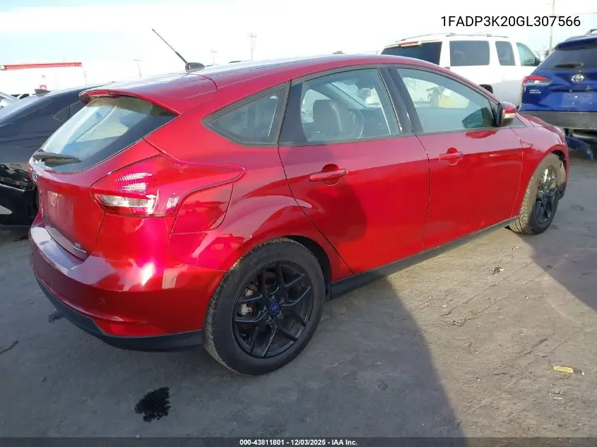 1FADP3K20GL307566 2016 Ford Focus Se