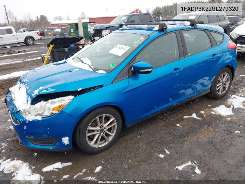 1FADP3K22GL279320 2016 Ford Focus Se