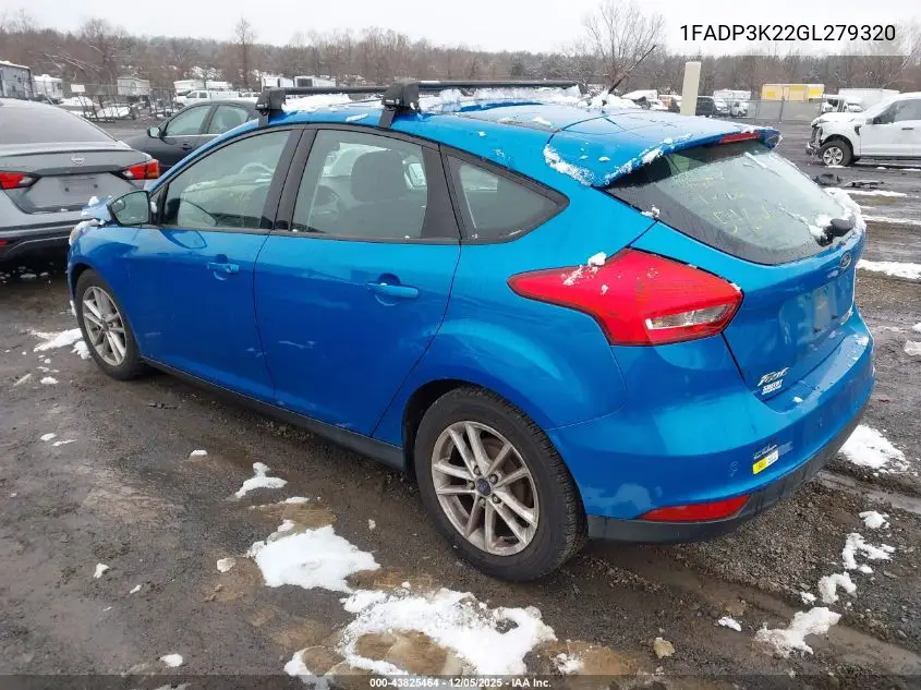 1FADP3K22GL279320 2016 Ford Focus Se