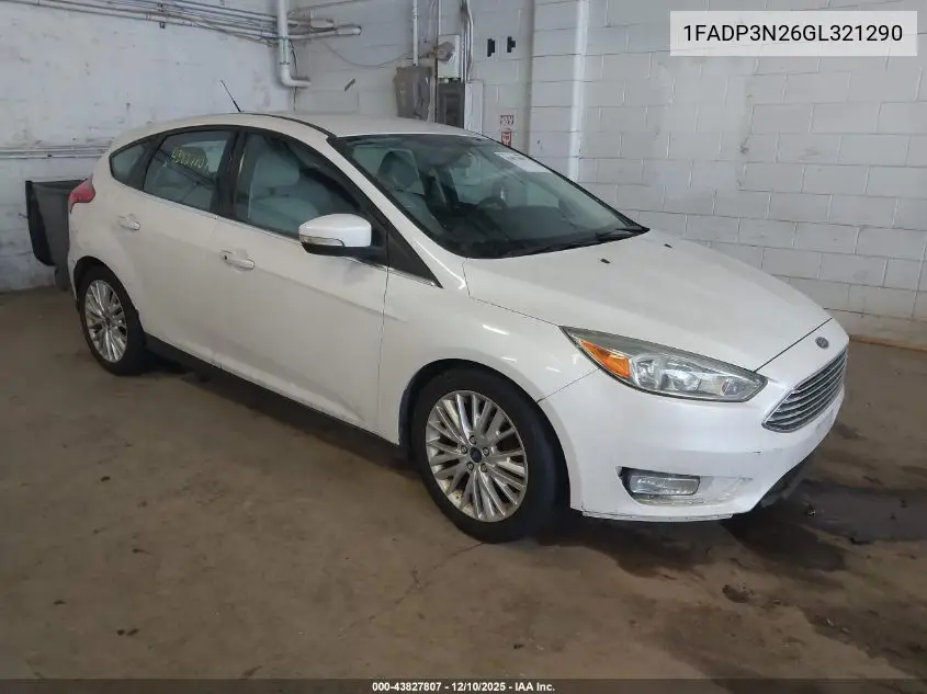 1FADP3N26GL321290 2016 Ford Focus Titanium