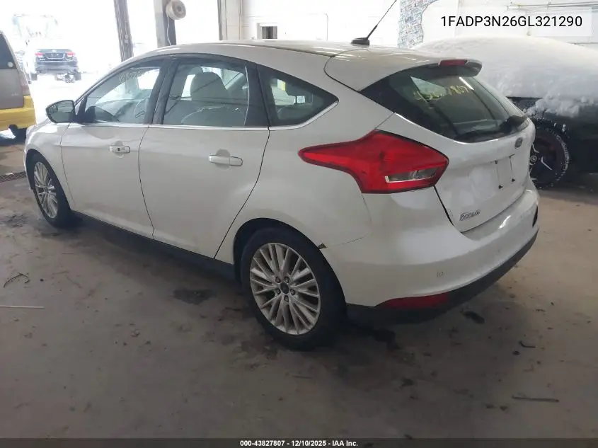 1FADP3N26GL321290 2016 Ford Focus Titanium