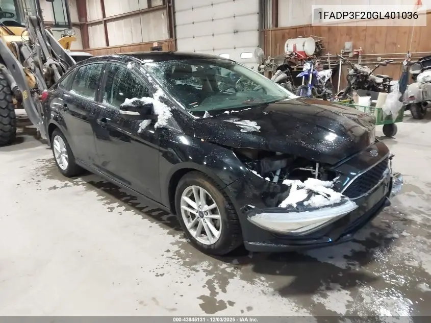 1FADP3F20GL401036 2016 Ford Focus Se
