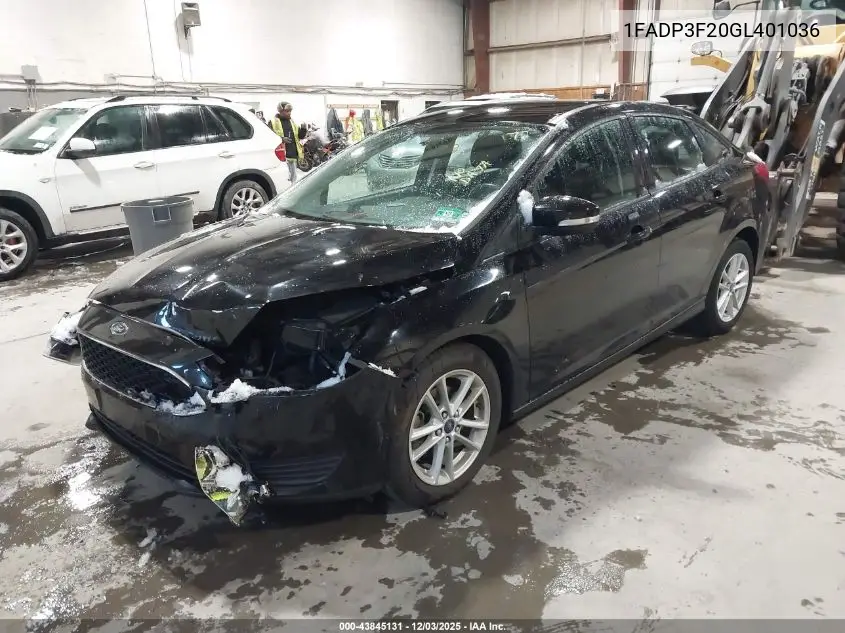 1FADP3F20GL401036 2016 Ford Focus Se