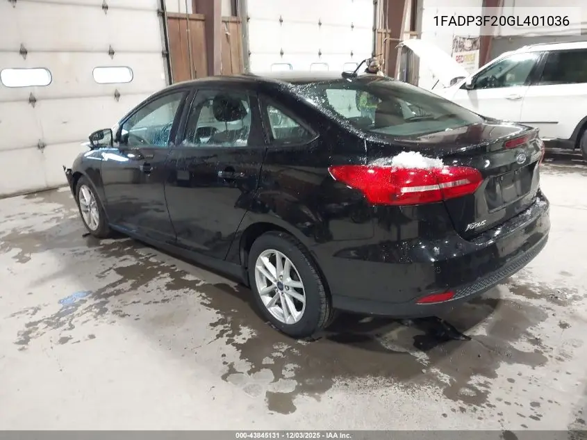 1FADP3F20GL401036 2016 Ford Focus Se