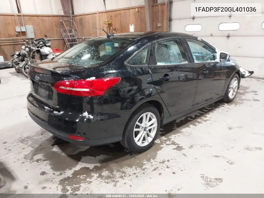 1FADP3F20GL401036 2016 Ford Focus Se