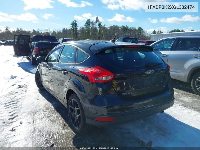 1FADP3K2XGL332474 2016 Ford Focus Se