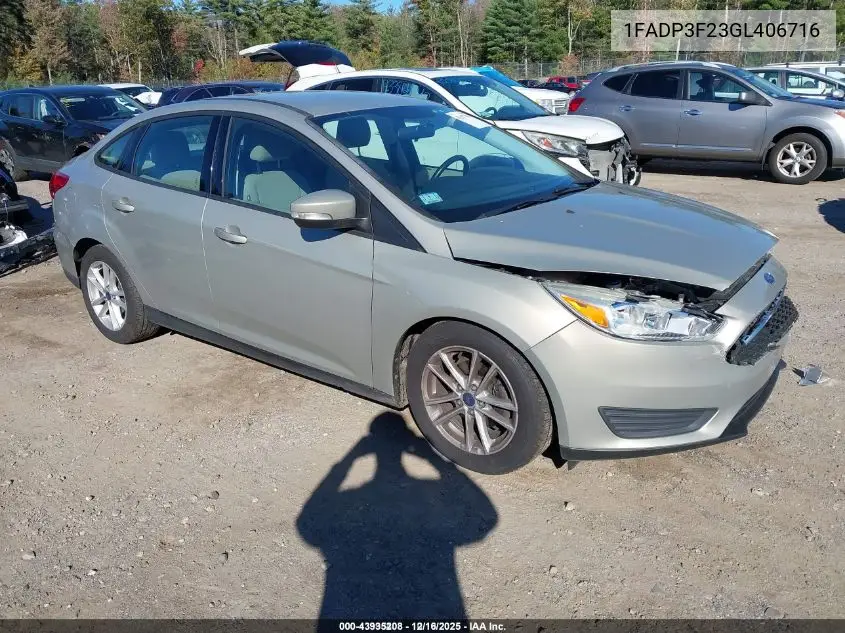 1FADP3F23GL406716 2016 Ford Focus Se