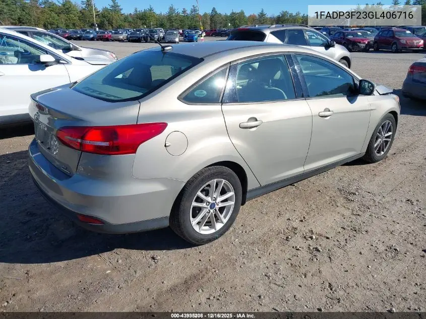 1FADP3F23GL406716 2016 Ford Focus Se