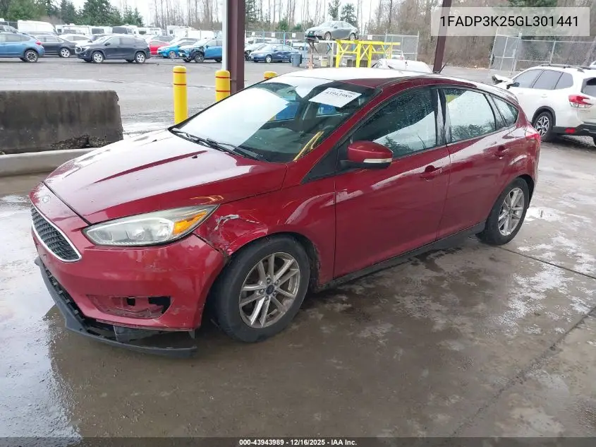 1FADP3K25GL301441 2016 Ford Focus Se