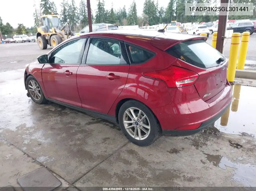1FADP3K25GL301441 2016 Ford Focus Se