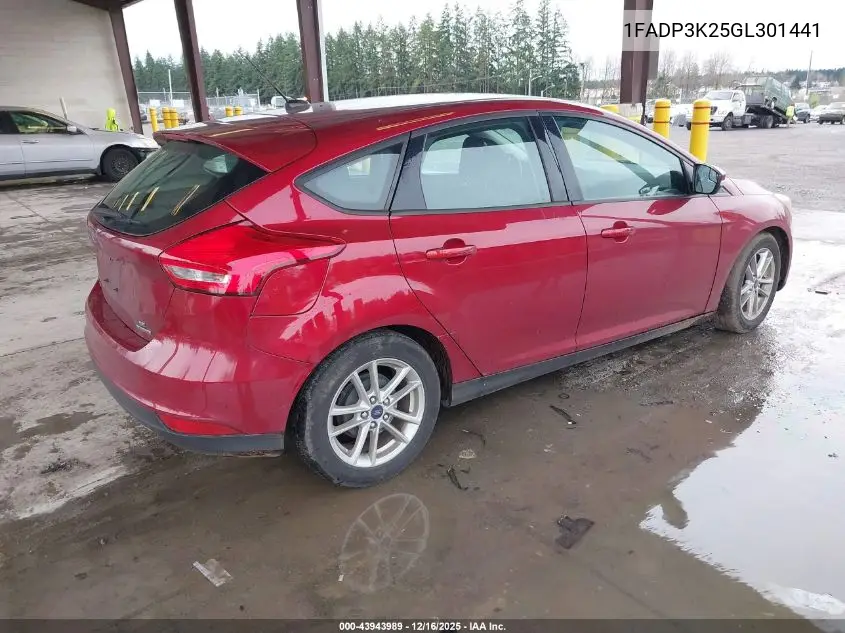1FADP3K25GL301441 2016 Ford Focus Se