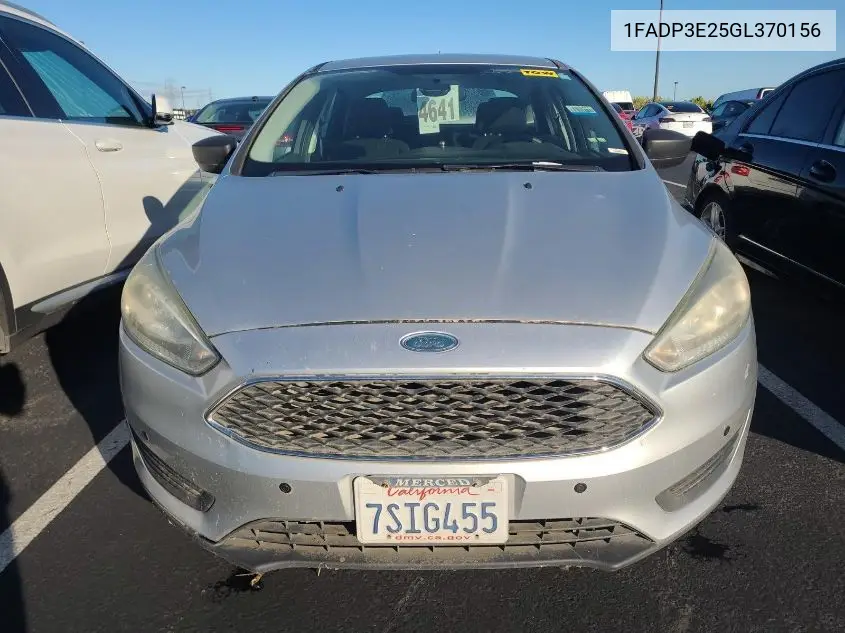 1FADP3E25GL370156 2016 Ford Focus S
