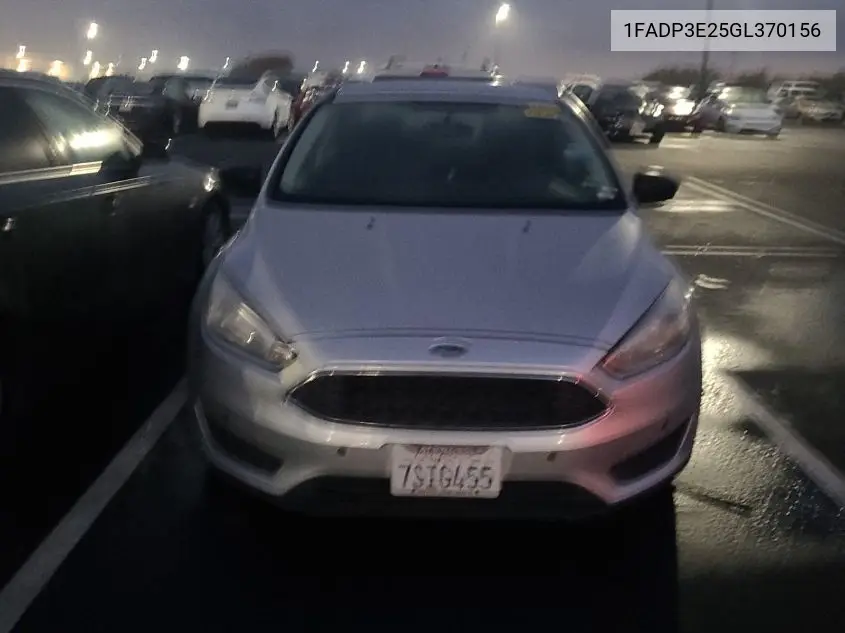 1FADP3E25GL370156 2016 Ford Focus S