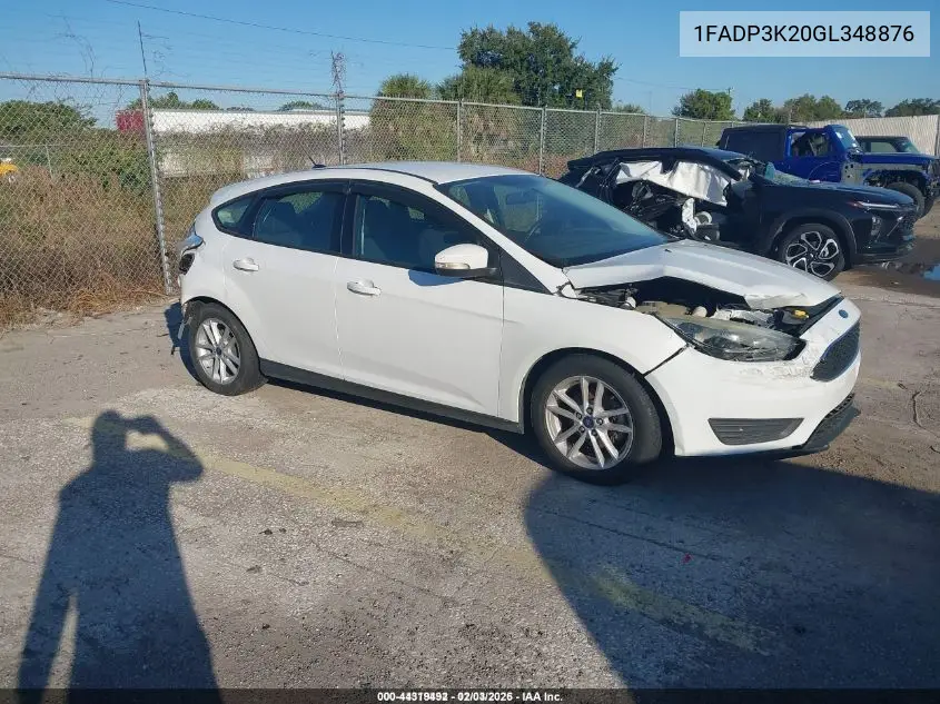 1FADP3K20GL348876 2016 Ford Focus Se