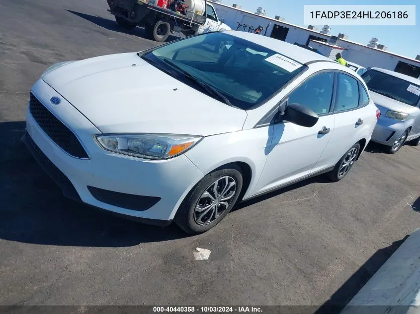 1FADP3E24HL206186 2017 Ford Focus S